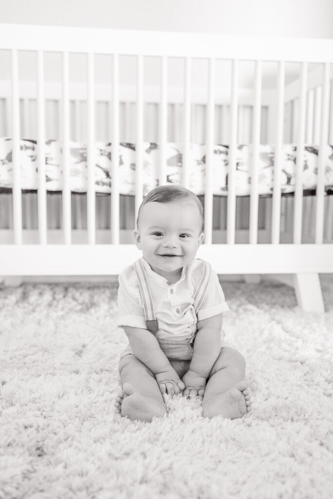 black and white 7 month old baby boy photos