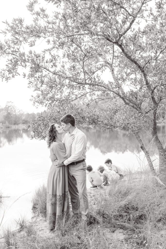 Family of five at Pleasure House Natural Area