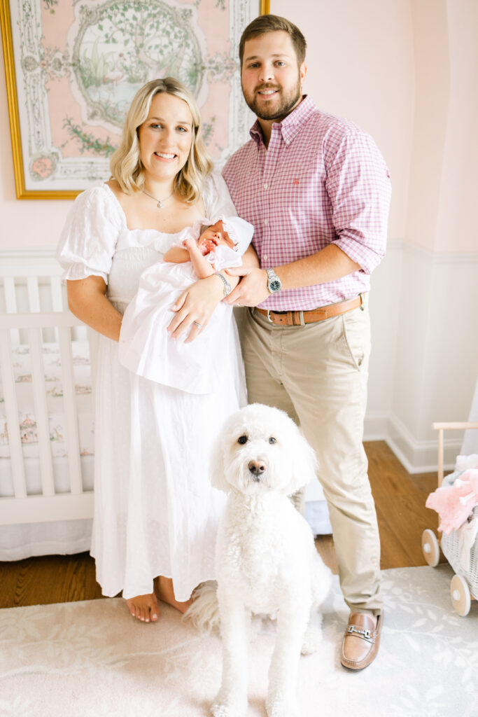 newborn photography in Virginia beach captured in a couples nursery