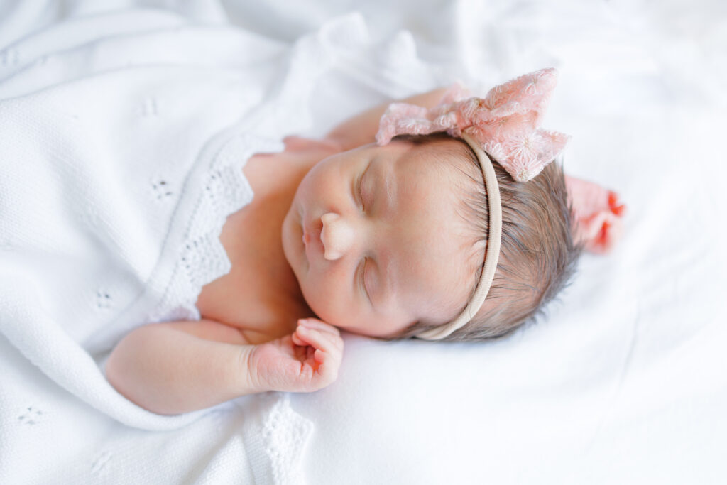 baby girl captured during a newborn session in Virginia Beach